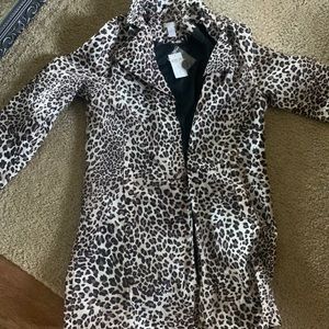 Chico’s animal print trench coat/jacket size 1
